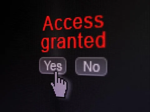 Privacy concept: Access Granted on digital computer screen Stock-Illustration