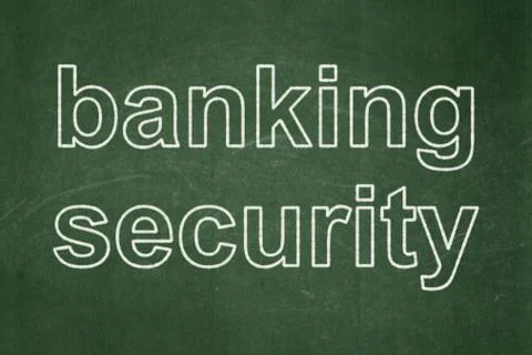 Privacy concept: Banking Security on chalkboard background Stockillustratie