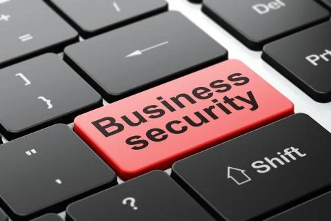 Privacy concept: Business Security on computer keyboard background Stock Illustration