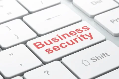 Privacy concept: Business Security on computer keyboard background 스톡 일러스트