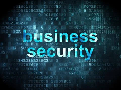 Privacy concept: Business Security on digital background Stock Illustration
