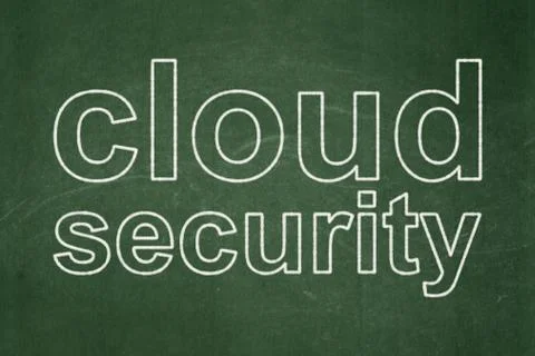 Privacy concept: Cloud Security on chalkboard background Stock Illustration