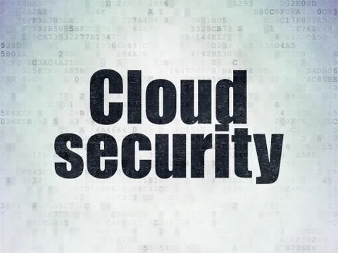 Privacy concept: Cloud Security on Digital Data Paper background Stock Illustration