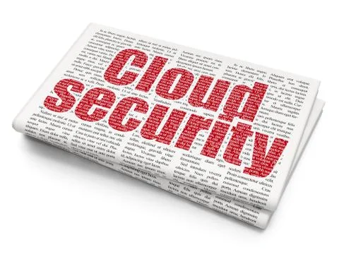 Privacy concept: Cloud Security on Newspaper background Illustrazione stock