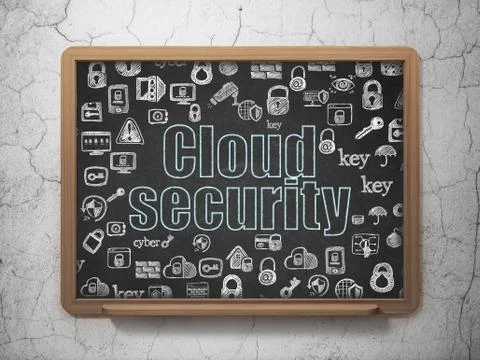 Privacy concept: Cloud Security on School Board background Stock Illustration