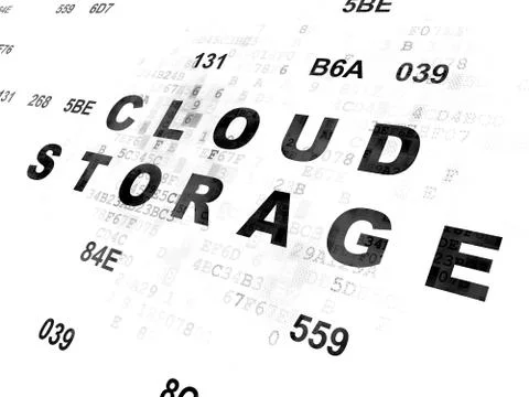 Privacy concept: Cloud Storage on Digital background Illustrazione stock
