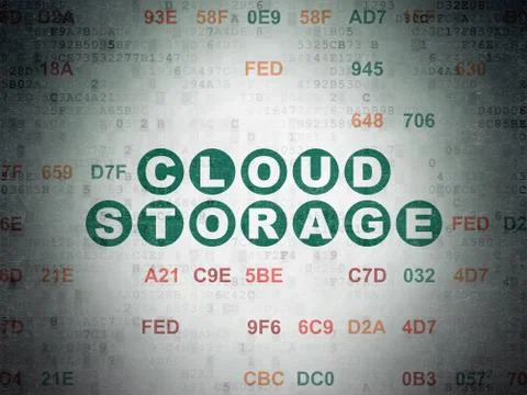Privacy concept: Cloud Storage on Digital Data Paper background Illustrazione stock