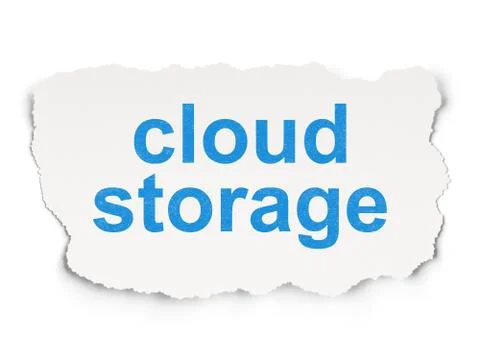 Privacy concept: Cloud Storage on Paper background 스톡 일러스트