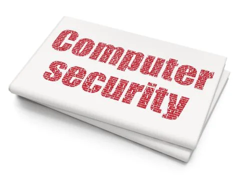 Privacy concept: Computer Security on Blank Newspaper background Stockillustratie