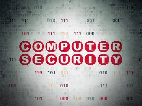 Privacy concept: Computer Security on Digital Data Paper background Stock Illustration