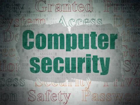 Privacy concept: Computer Security on Digital Data Paper background Stock Illustration