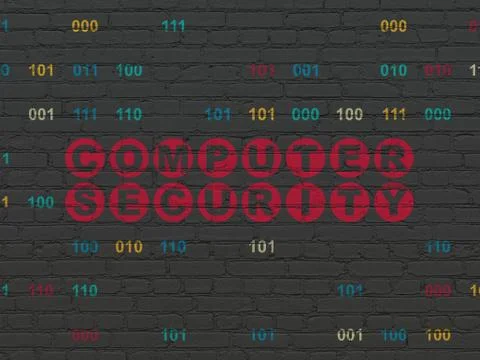 Privacy concept: Computer Security on wall background Stockillustratie