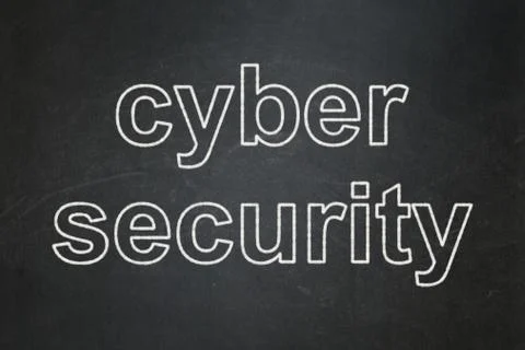 Privacy concept: Cyber Security on chalkboard background 스톡 일러스트