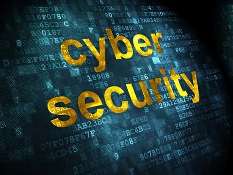 Privacy concept: Cyber Security on digital background Illustrazione stock