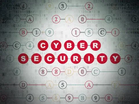 Privacy concept: Cyber Security on Digital Paper background 스톡 일러스트