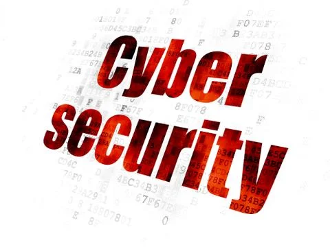 Privacy concept: Cyber Security on Digital background 스톡 일러스트