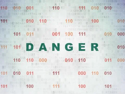 Privacy concept: Danger on Digital Data Paper background Stock-Illustration