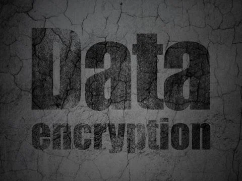 Privacy concept: Data Encryption on grunge wall background Illustrazione stock