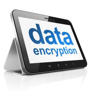 Privacy concept: Data Encryption on tablet pc computer Illustrazione stock