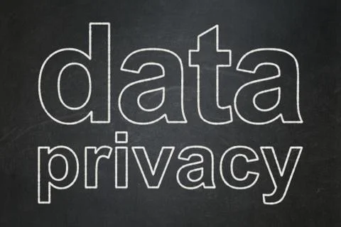 Privacy concept: Data Privacy on chalkboard background 스톡 일러스트