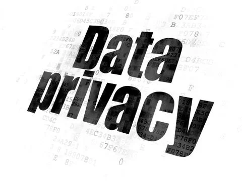 Privacy concept: Data Privacy on Digital background Stock Illustration