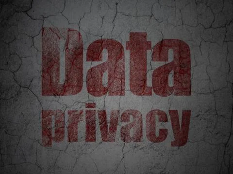 Privacy concept: Data Privacy on grunge wall background Stock Illustration