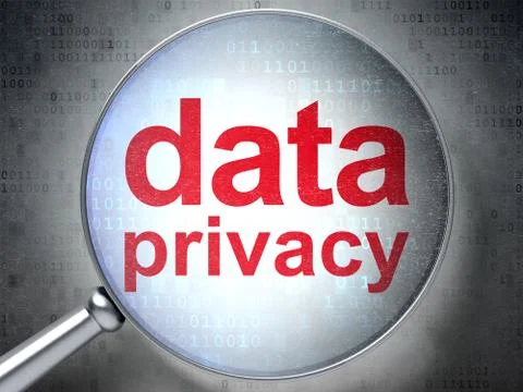 Privacy concept: Data Privacy with optical glass 스톡 일러스트