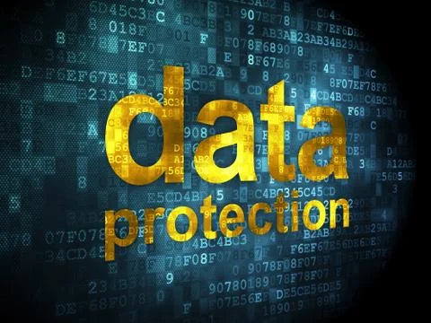 Privacy concept: Data Protection on digital background Stock Illustration