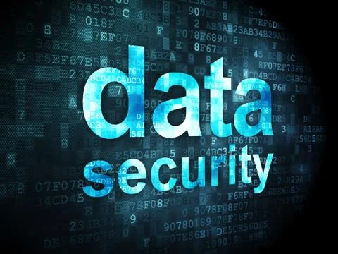 Privacy concept: Data Security on digital background Stock Illustration