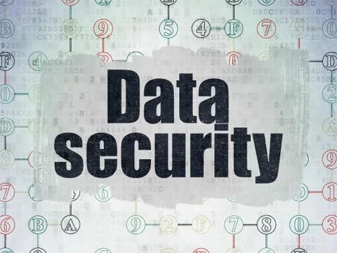 Privacy concept: Data Security on Digital Paper background Stock Illustration