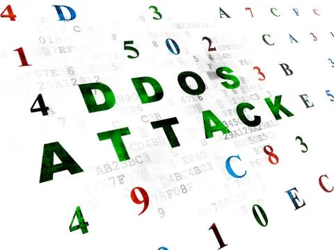 Privacy concept: DDOS Attack on Digital background Stock Illustration