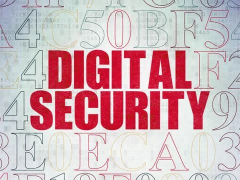 Privacy concept: Digital Security on Digital Data Paper background Illustrazione stock