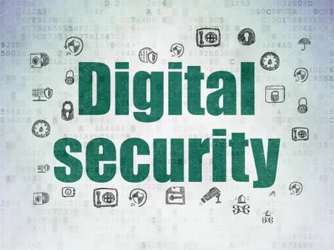 Privacy concept: Digital Security on Digital Data Paper background Stock Illustration