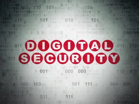 Privacy concept: Digital Security on Digital Data Paper background Illustrazione stock