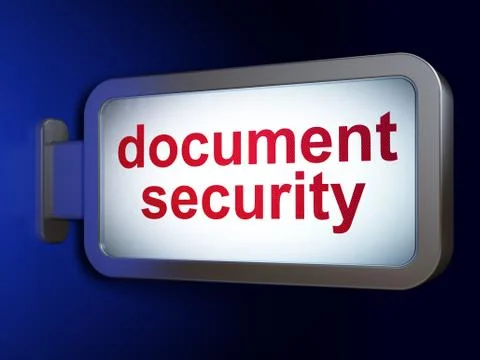 Privacy concept: Document Security on billboard background Stock Illustration