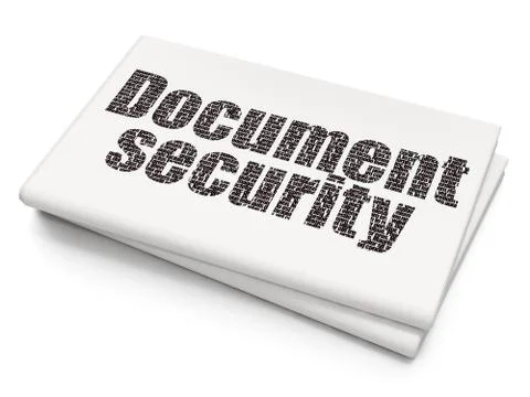 Privacy concept: Document Security on Blank Newspaper background Stock Illustration