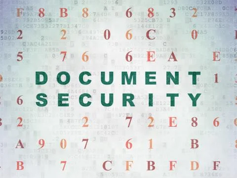 Privacy concept: Document Security on Digital Paper background イラスト素材