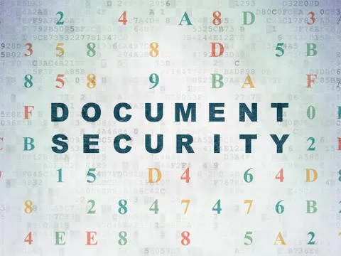 Privacy concept: Document Security on Digital Data Paper background Stock Illustration