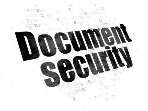 Privacy concept: Document Security on Digital background Stock Illustration