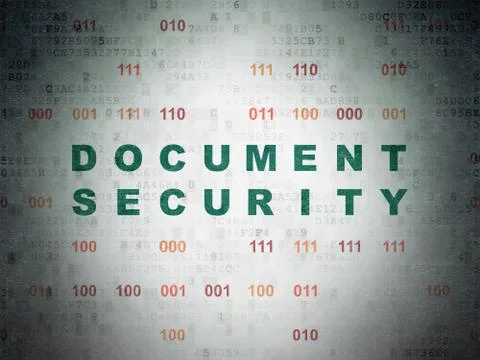 Privacy concept: Document Security on Digital Data Paper background Illustrazione stock