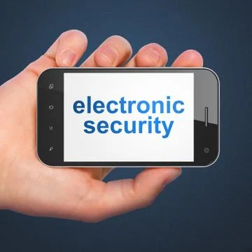 Privacy concept: Electronic Security on smartphone Stock Illustration