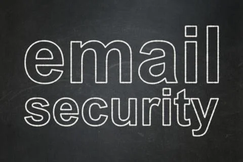 Privacy concept: Email Security on chalkboard background 库存插图