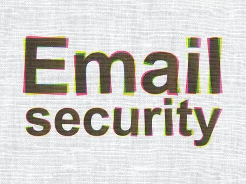 Privacy concept: Email Security on fabric texture background Illustrazione stock