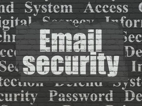 Privacy concept: Email Security on wall background Illustration