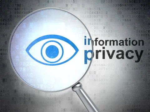 Privacy concept: Eye and Information Privacy with optical glass 스톡 일러스트