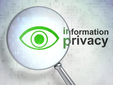 Privacy concept: Eye and Information Privacy with optical glass 스톡 일러스트