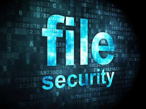 Privacy concept: File Security on digital background Stock Illustration