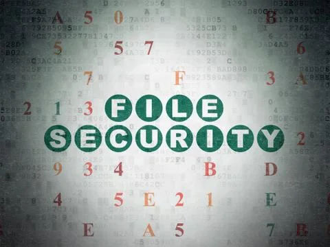 Privacy concept: File Security on Digital Data Paper background Stock Illustration
