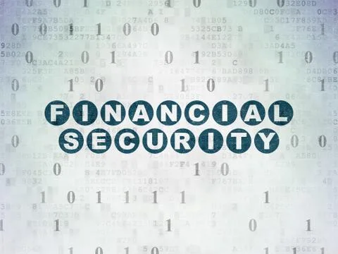 Privacy concept: Financial Security on Digital Data Paper background Stockillustratie