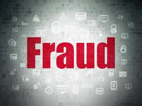 Privacy concept: Fraud on Digital Data Paper background Stock Illustration